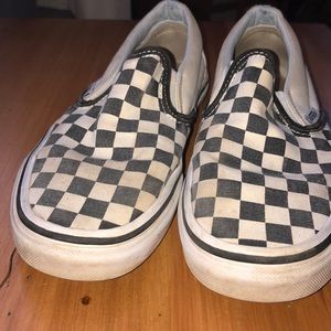 Black and white checkered vans